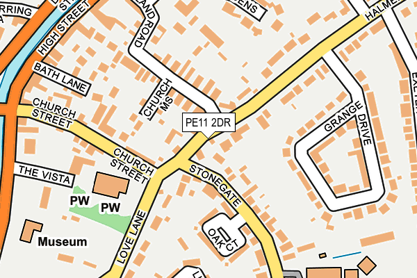 PE11 2DR map - OS OpenMap – Local (Ordnance Survey)