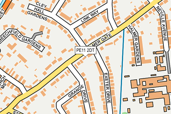 PE11 2DT map - OS OpenMap – Local (Ordnance Survey)