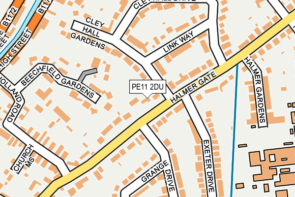 PE11 2DU map - OS OpenMap – Local (Ordnance Survey)