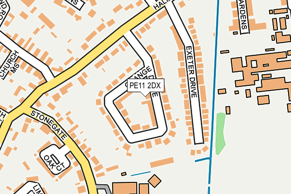 PE11 2DX map - OS OpenMap – Local (Ordnance Survey)