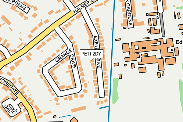 PE11 2DY map - OS OpenMap – Local (Ordnance Survey)