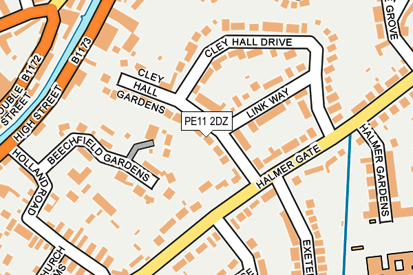 PE11 2DZ map - OS OpenMap – Local (Ordnance Survey)