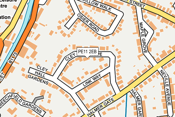 PE11 2EB map - OS OpenMap – Local (Ordnance Survey)