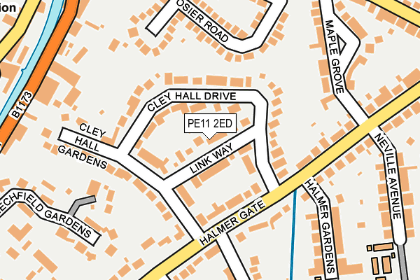 PE11 2ED map - OS OpenMap – Local (Ordnance Survey)