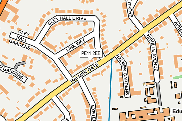 PE11 2EE map - OS OpenMap – Local (Ordnance Survey)