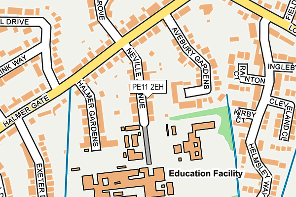 PE11 2EH map - OS OpenMap – Local (Ordnance Survey)