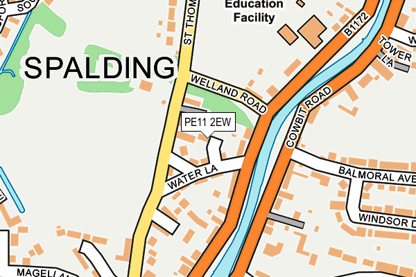 PE11 2EW map - OS OpenMap – Local (Ordnance Survey)