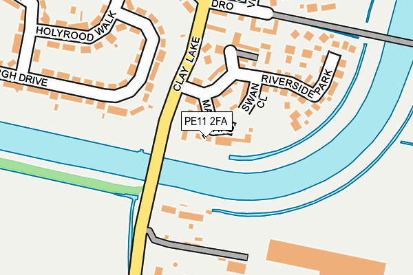 PE11 2FA map - OS OpenMap – Local (Ordnance Survey)