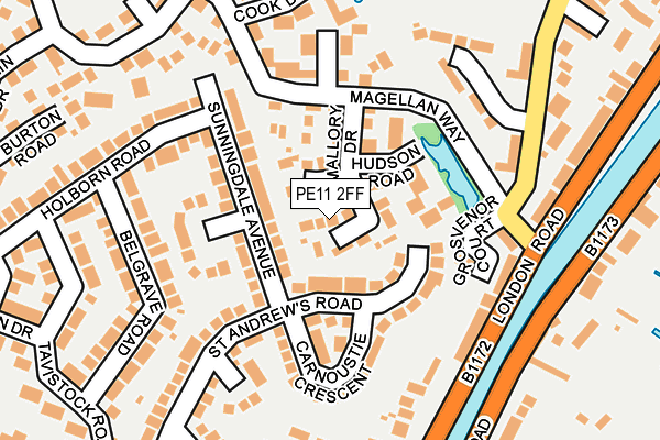 PE11 2FF map - OS OpenMap – Local (Ordnance Survey)