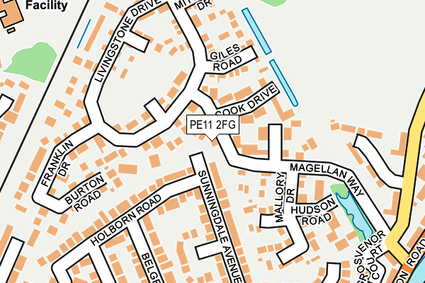 PE11 2FG map - OS OpenMap – Local (Ordnance Survey)