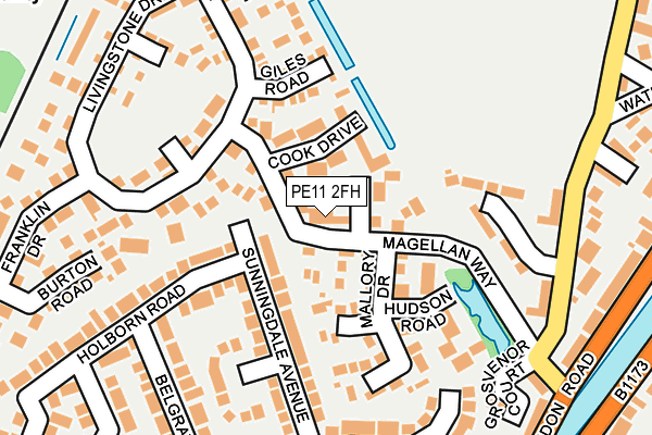 PE11 2FH map - OS OpenMap – Local (Ordnance Survey)