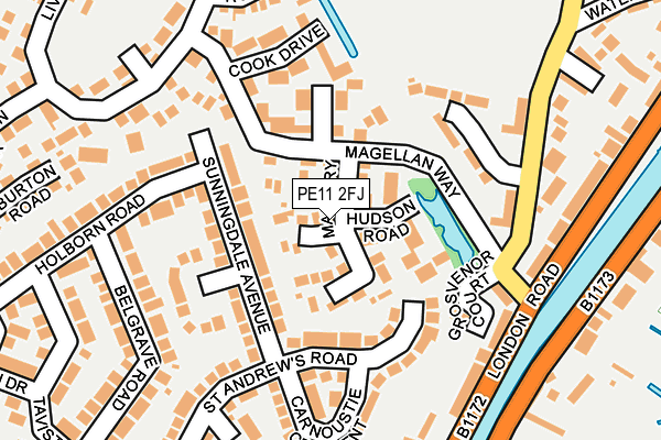 PE11 2FJ map - OS OpenMap – Local (Ordnance Survey)