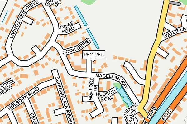 PE11 2FL map - OS OpenMap – Local (Ordnance Survey)