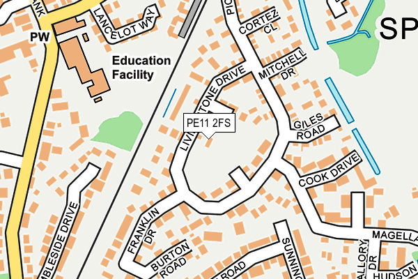 PE11 2FS map - OS OpenMap – Local (Ordnance Survey)