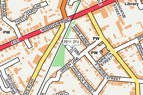 PE11 2FU map - OS OpenMap – Local (Ordnance Survey)