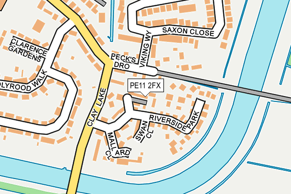 PE11 2FX map - OS OpenMap – Local (Ordnance Survey)