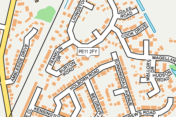 PE11 2FY map - OS OpenMap – Local (Ordnance Survey)