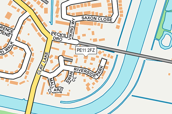 PE11 2FZ map - OS OpenMap – Local (Ordnance Survey)
