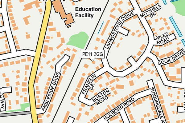 PE11 2GG map - OS OpenMap – Local (Ordnance Survey)
