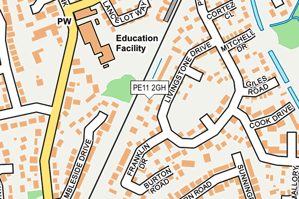 PE11 2GH map - OS OpenMap – Local (Ordnance Survey)