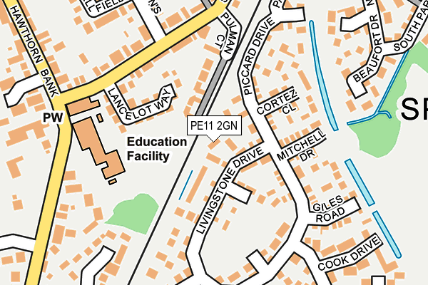 PE11 2GN map - OS OpenMap – Local (Ordnance Survey)