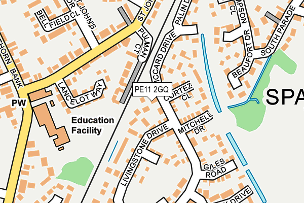 PE11 2GQ map - OS OpenMap – Local (Ordnance Survey)