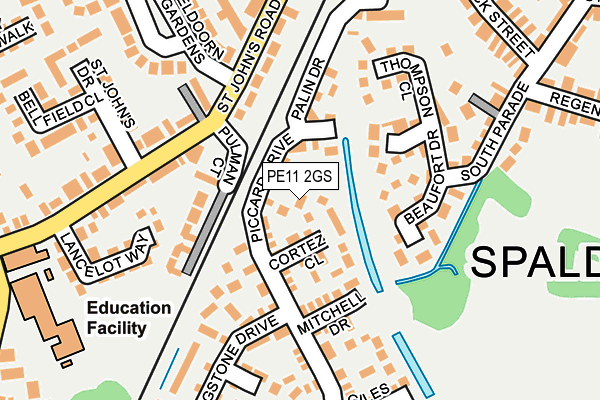 PE11 2GS map - OS OpenMap – Local (Ordnance Survey)