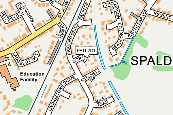 PE11 2GT map - OS OpenMap – Local (Ordnance Survey)