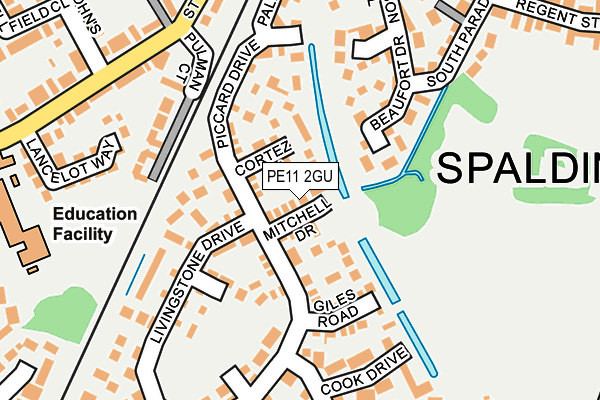 PE11 2GU map - OS OpenMap – Local (Ordnance Survey)