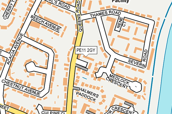 PE11 2GY map - OS OpenMap – Local (Ordnance Survey)