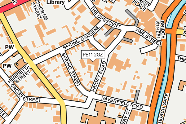 PE11 2GZ map - OS OpenMap – Local (Ordnance Survey)