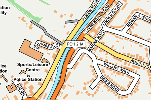 PE11 2HA map - OS OpenMap – Local (Ordnance Survey)