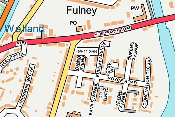 PE11 2HB map - OS OpenMap – Local (Ordnance Survey)