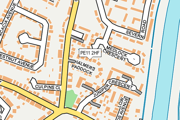 PE11 2HF map - OS OpenMap – Local (Ordnance Survey)