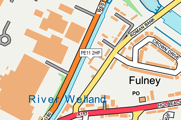 PE11 2HP map - OS OpenMap – Local (Ordnance Survey)