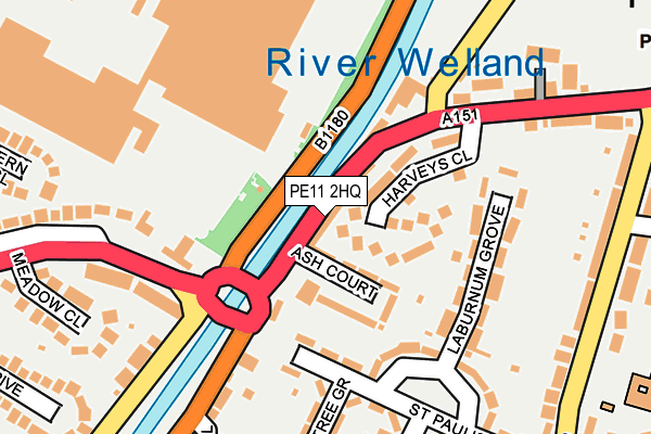 PE11 2HQ map - OS OpenMap – Local (Ordnance Survey)
