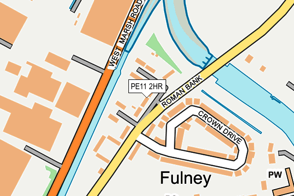 PE11 2HR map - OS OpenMap – Local (Ordnance Survey)