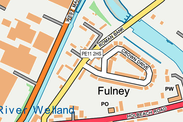 PE11 2HS map - OS OpenMap – Local (Ordnance Survey)