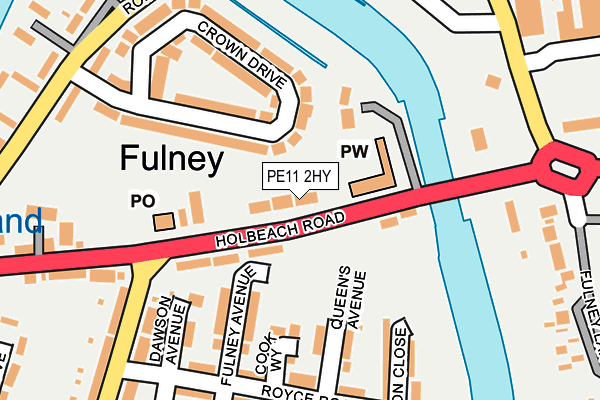 PE11 2HY map - OS OpenMap – Local (Ordnance Survey)