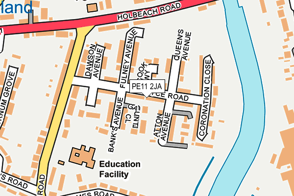 PE11 2JA map - OS OpenMap – Local (Ordnance Survey)