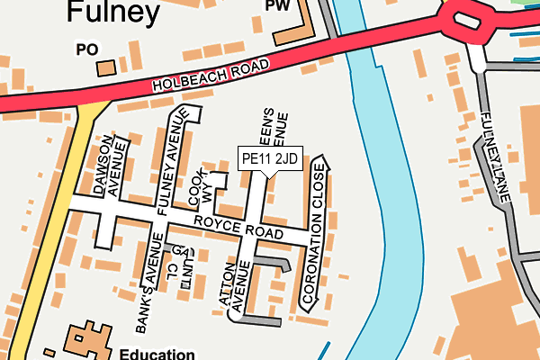 PE11 2JD map - OS OpenMap – Local (Ordnance Survey)