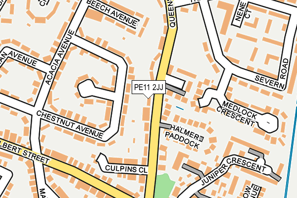 PE11 2JJ map - OS OpenMap – Local (Ordnance Survey)