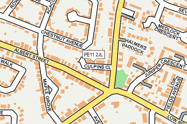 PE11 2JL map - OS OpenMap – Local (Ordnance Survey)