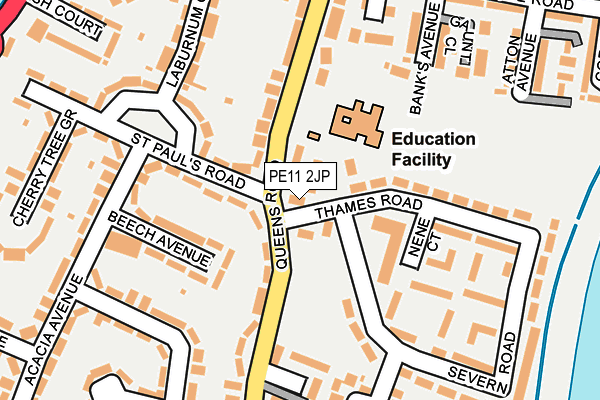 PE11 2JP map - OS OpenMap – Local (Ordnance Survey)