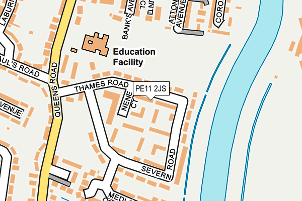 PE11 2JS map - OS OpenMap – Local (Ordnance Survey)