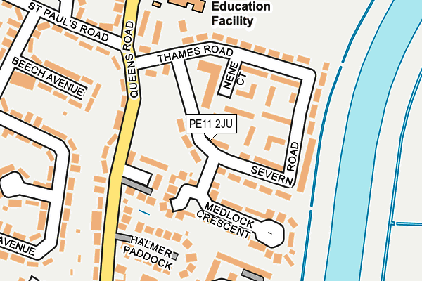 PE11 2JU map - OS OpenMap – Local (Ordnance Survey)