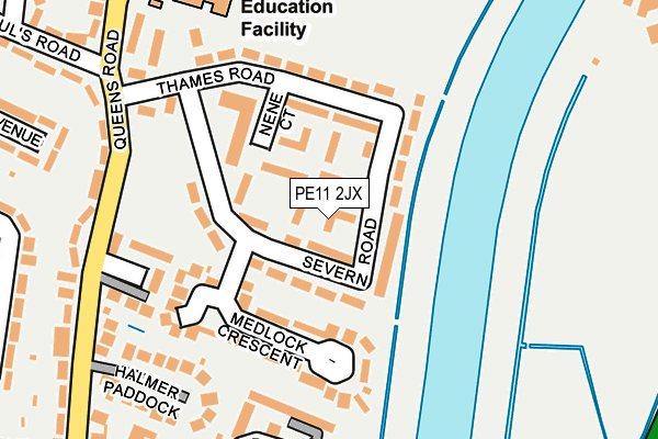 PE11 2JX map - OS OpenMap – Local (Ordnance Survey)