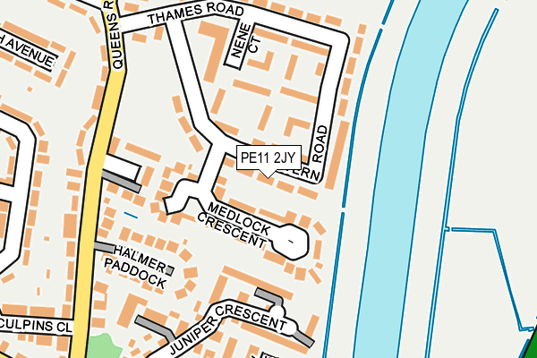 PE11 2JY map - OS OpenMap – Local (Ordnance Survey)