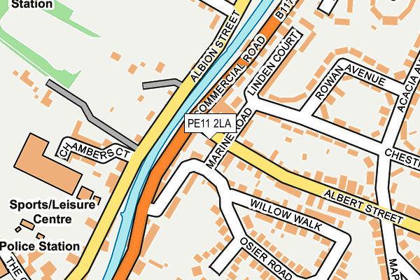 PE11 2LA map - OS OpenMap – Local (Ordnance Survey)