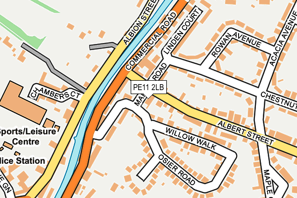 PE11 2LB map - OS OpenMap – Local (Ordnance Survey)